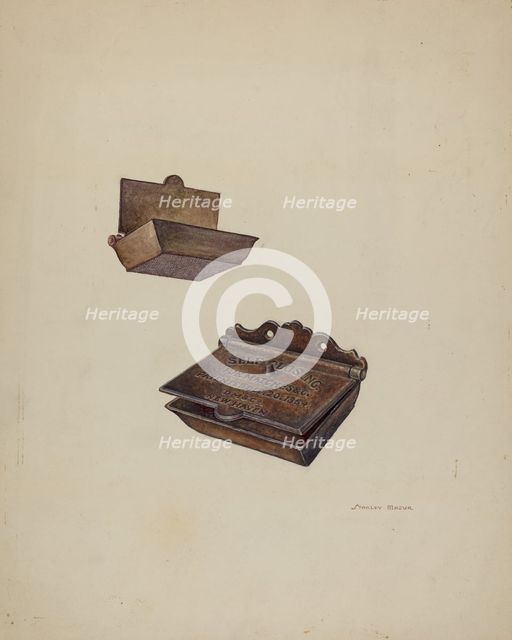 Iron Match Safe, c. 1941. Creator: Stanley Mazur.
