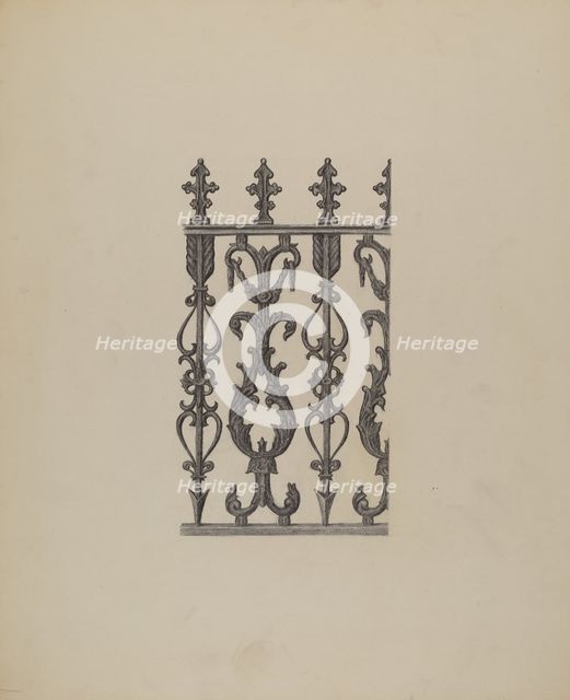 Iron Ornament, 1935/1942. Creator: Eugene Shellady.