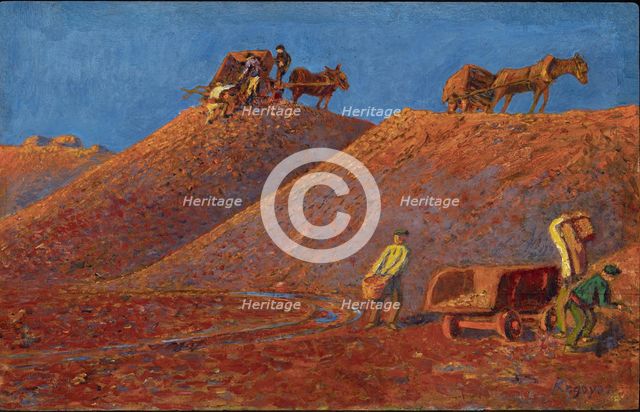 Iron ore mining, c1900. Creator: Regoyos y Valdés, Darío de (1857-1913).