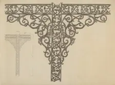 Iron Porch Supports, c. 1936. Creator: John R. Towers