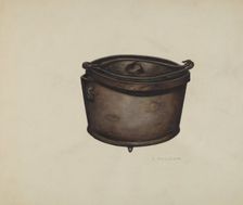 Iron Pot and Pot Hooks, c. 1937. Creator: Charles Goodwin