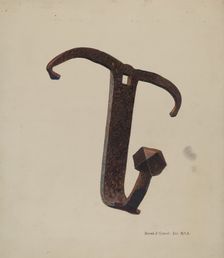 Iron Pot Hook, c. 1940. Creator: DJ Grant