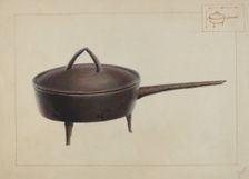 Iron Pot with Cover, c. 1937. Creator: Edward L Loper