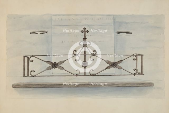 Iron Railing, 1935/1942. Creator: Lucien Verbeke.