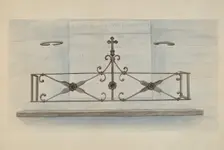 Iron Railing, 1935/1942. Creator: Lucien Verbeke