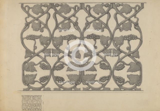 Iron Railing, c. 1936. Creator: Samuel Fineman.