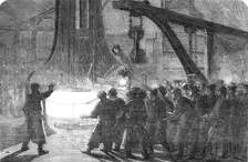 Iron Ship Fitting at the Royal Dockyard, Woolwich, 1854. Creator: Unknown