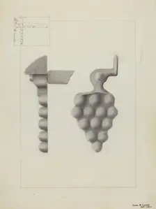 Iron Shutter Fastener, c. 1936. Creator: James M. Lawson