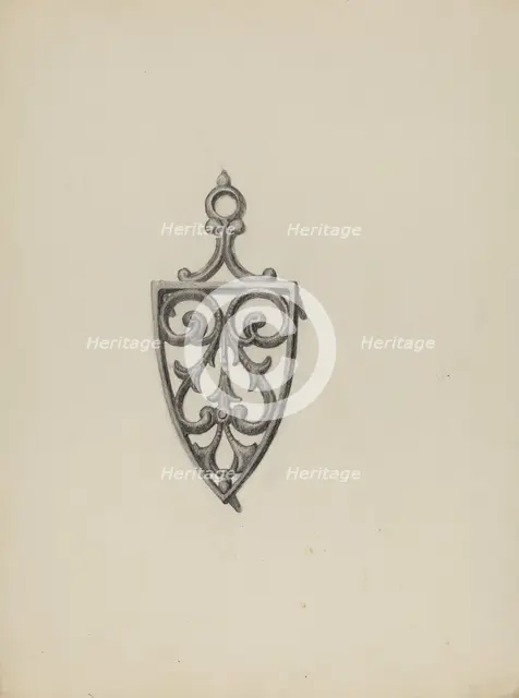 Iron Stand, c. 1938. Creator: Roy Weber.