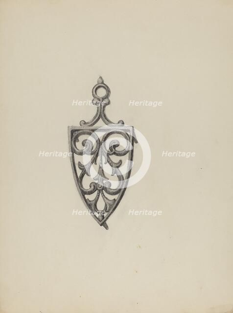 Iron Stand, c. 1938. Creator: Roy Weber.