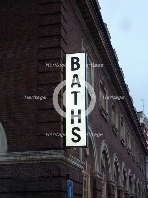 Ironmonger Row Baths, Ironmonger Row, St Luke's, Islington, London, 2013. Creator: Simon Inglis.