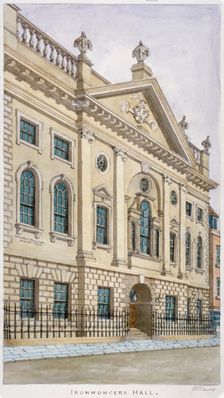 Ironmongers Hall, Fenchurch Street, City of London, 1820. Artist: Valentine Davis