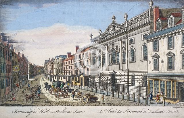 Ironmongers' Hall, London, c1750. Artist: T Loveday