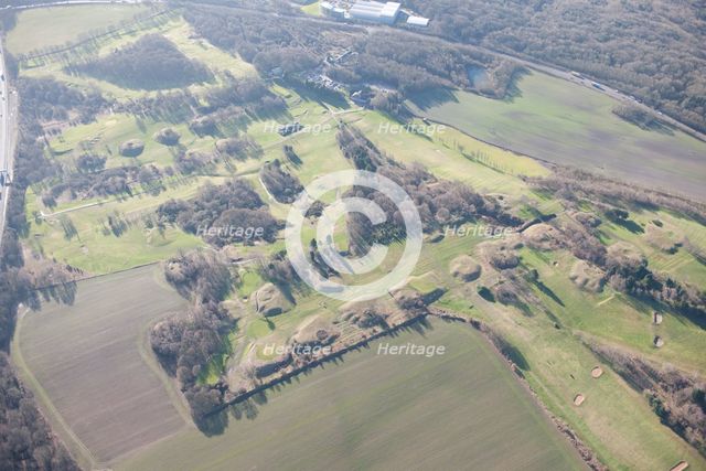 Ironstone mining shaft mounds, Tankersley Park, Barnsley, 2015. Creator: Historic England.