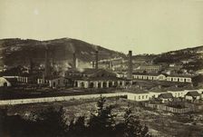 Ironworks in Reschitza, c. 1860. Creator: Andreas Groll (Austrian, 1812-1872)