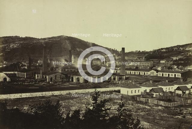 Ironworks in Reschitza, c. 1860. Creator: Andreas Groll (Austrian, 1812-1872).