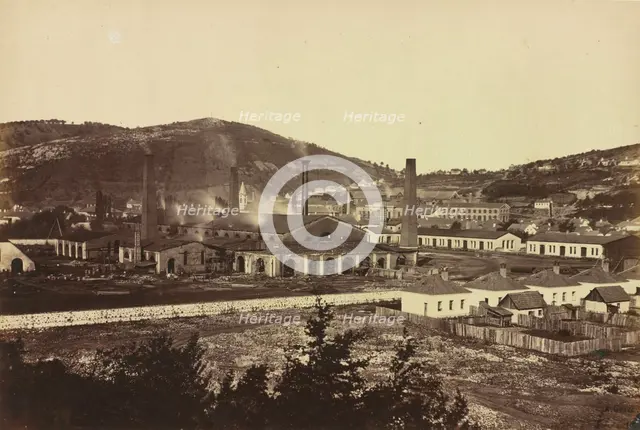 Ironworks in Reschitza, c. 1860. Creator: Andreas Groll (Austrian, 1812-1872).