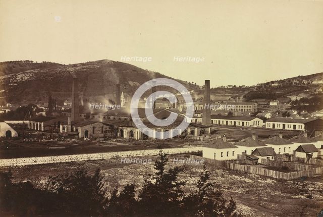 Ironworks in Reschitza, c. 1860. Creator: Andreas Groll (Austrian, 1812-1872).