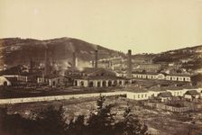 Ironworks in Reschitza, c. 1860. Creator: Andreas Groll (Austrian, 1812-1872)
