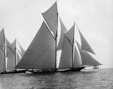 Iroquois and Volunteer, 1891. Creator: John S Johnston