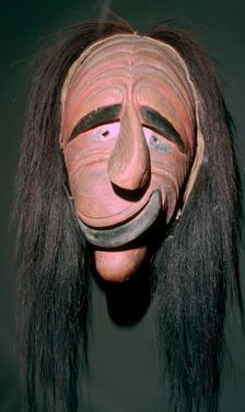 Iroquois false-face mask which belonged to a member of the False Face Band