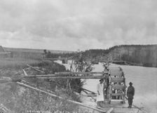 Irrigation wheel at U.S. Telegraph Station, between c1900 and c1930. Creator: Hunt, Phinney S.