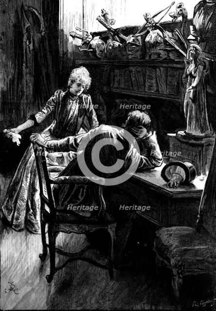 "Is it not time," she asked, "that this should cease?", 1890.  Creator: R. Taylor.