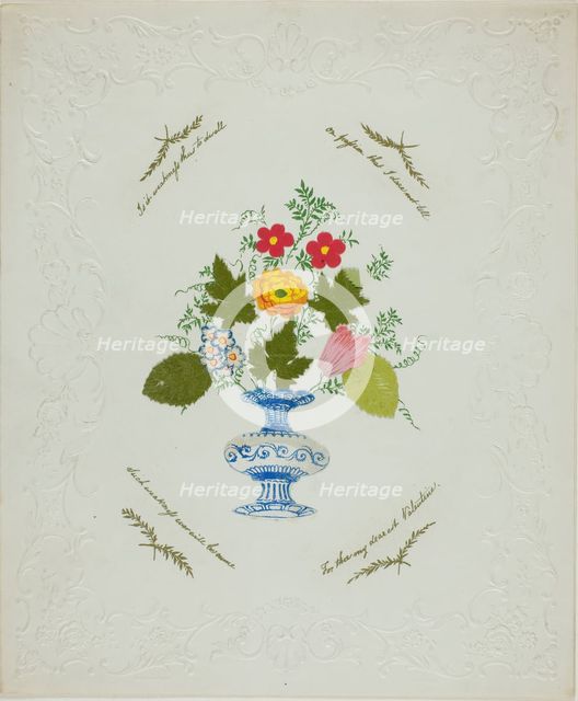 Is it Weakness thus to Dwell (valentine), c. 1840. Creator: George Kershaw.