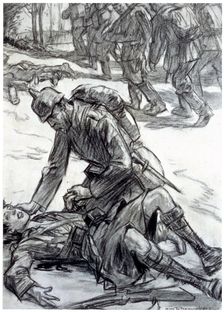 Is it you, Mother? 1916. Creator: Louis Raemaekers