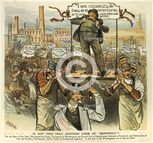 Is Not This Only Another Form of "Monopoly"?, from Puck, 1886. Creator: AB Schultz.