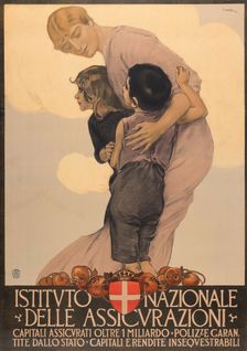Istituto Nazionale delle Assicurazioni, 1914. Creator: Metlicovitz, Leopoldo (1868-1944)