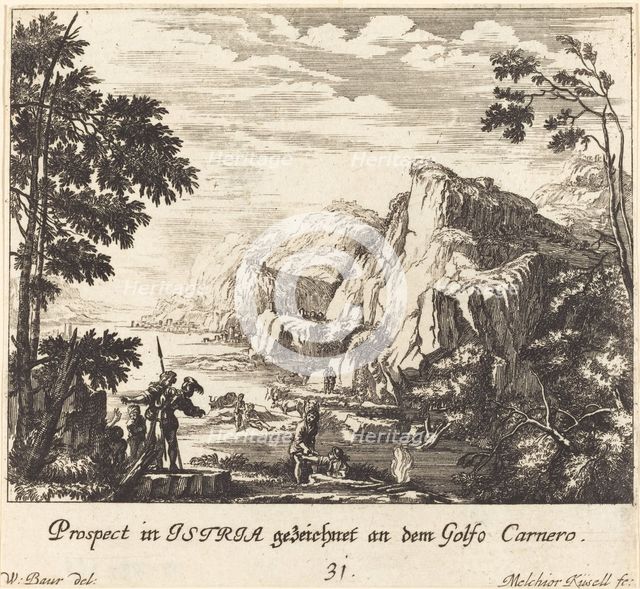 Istria, Carnero Gulf, 1681. Creator: Melchior Küsel.