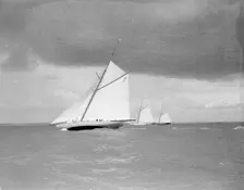Istria The Lady Anne & Vanity racing upwind, 1912. Creator: Kirk & Sons of Cowes
