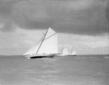 Istria The Lady Anne & Vanity racing upwind, 1912. Creator: Kirk & Sons of Cowes