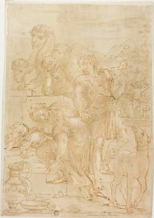 Isaac and Rebecca at Well, n.d. Creator: Theodoor van Thulden
