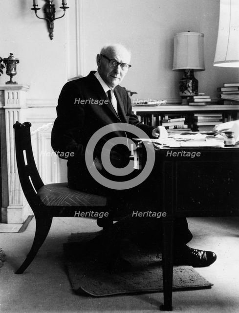 Isaac Bashevis Singer (1904-1991), Polish-born American writer,1968.  Creator: Unknown.