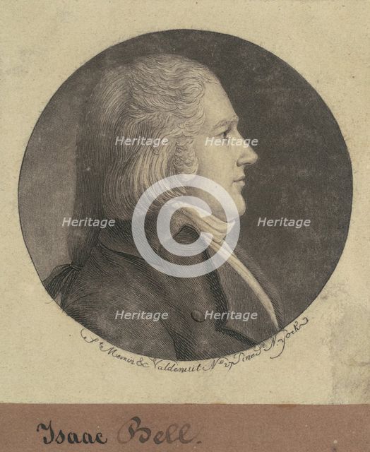Isaac Bell, 1797. Creator: Charles Balthazar Julien Févret de Saint-Mémin.