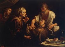 Isaac Blessing Jacob, 1640. Creator: Gioacchino Assereto