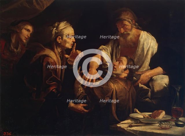 Isaac Blessing Jacob, 1640. Creator: Gioacchino Assereto.