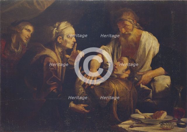 Isaac Blessing Jacob, 1640s. Creator: Assereto, Gioacchino (1600-1649).
