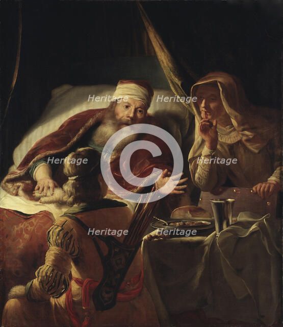 Isaac blessing Jacob.