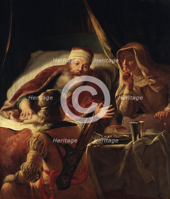 Isaac Blessing Jacob. Creator: Abraham Van Dyck.
