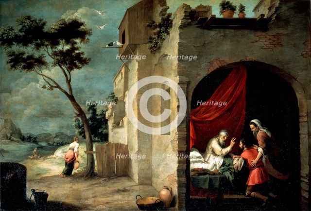'Isaac blessing Jacob', c1660. Artist: Bartolomé Esteban Murillo 