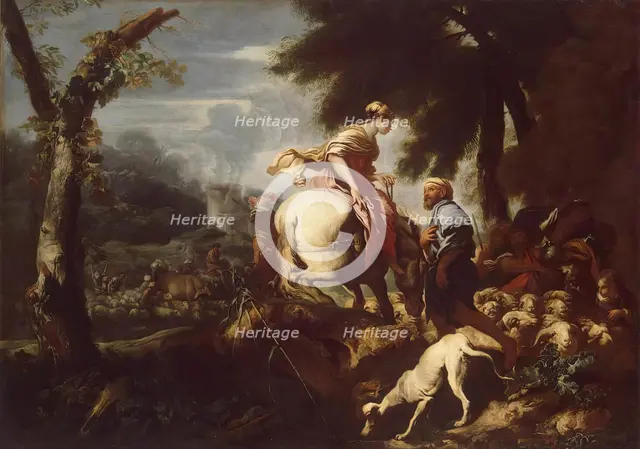 Isaac Meeting Rebecca, 1640. Creator: Giovanni Benedetto Castiglione.