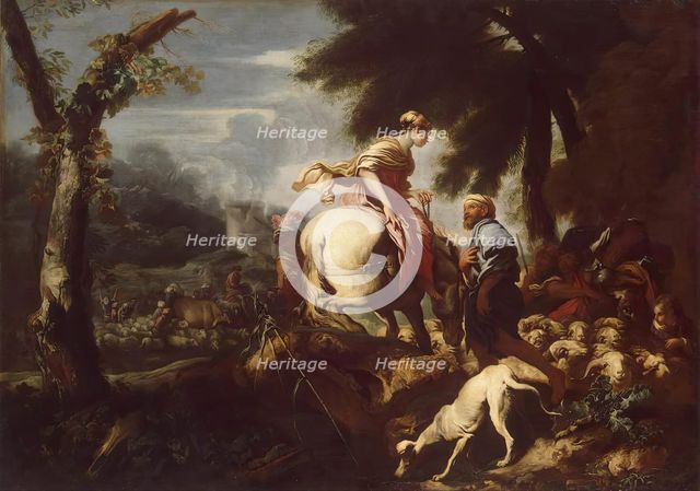 Isaac Meeting Rebecca, 1640. Creator: Giovanni Benedetto Castiglione.