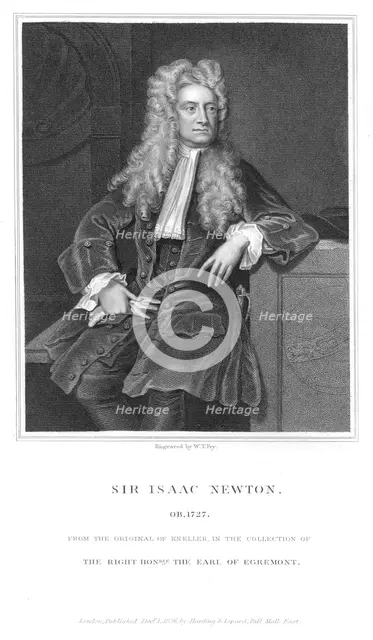 Isaac Newton, English mathematician and physicist, 1836. Creator: William Thomas Fry.