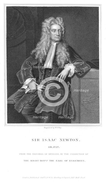 Isaac Newton, English mathematician and physicist, 1836. Creator: William Thomas Fry.