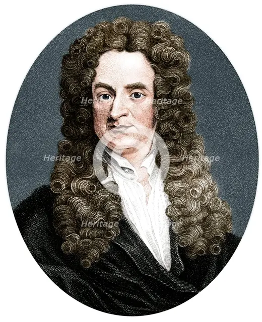 Isaac Newton, English mathematician, astronomer and physicist, (1818). Artist: R Page.