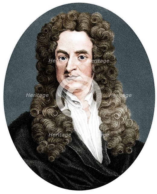Isaac Newton, English mathematician, astronomer and physicist, (1818). Artist: R Page.