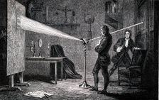 Isaac Newton, English scientist and mathematician, (1666) 1874
